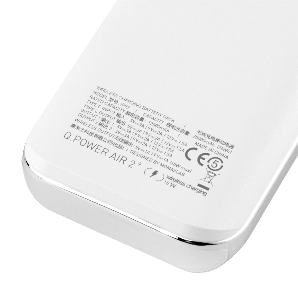 MOMAX Q.POWER AIR 2+ 20000mAh WIRELESS POWER BANK