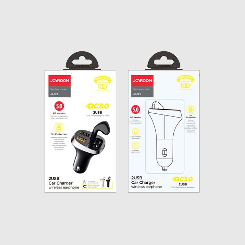 Joyroom Car Charger with Wireless Earphone