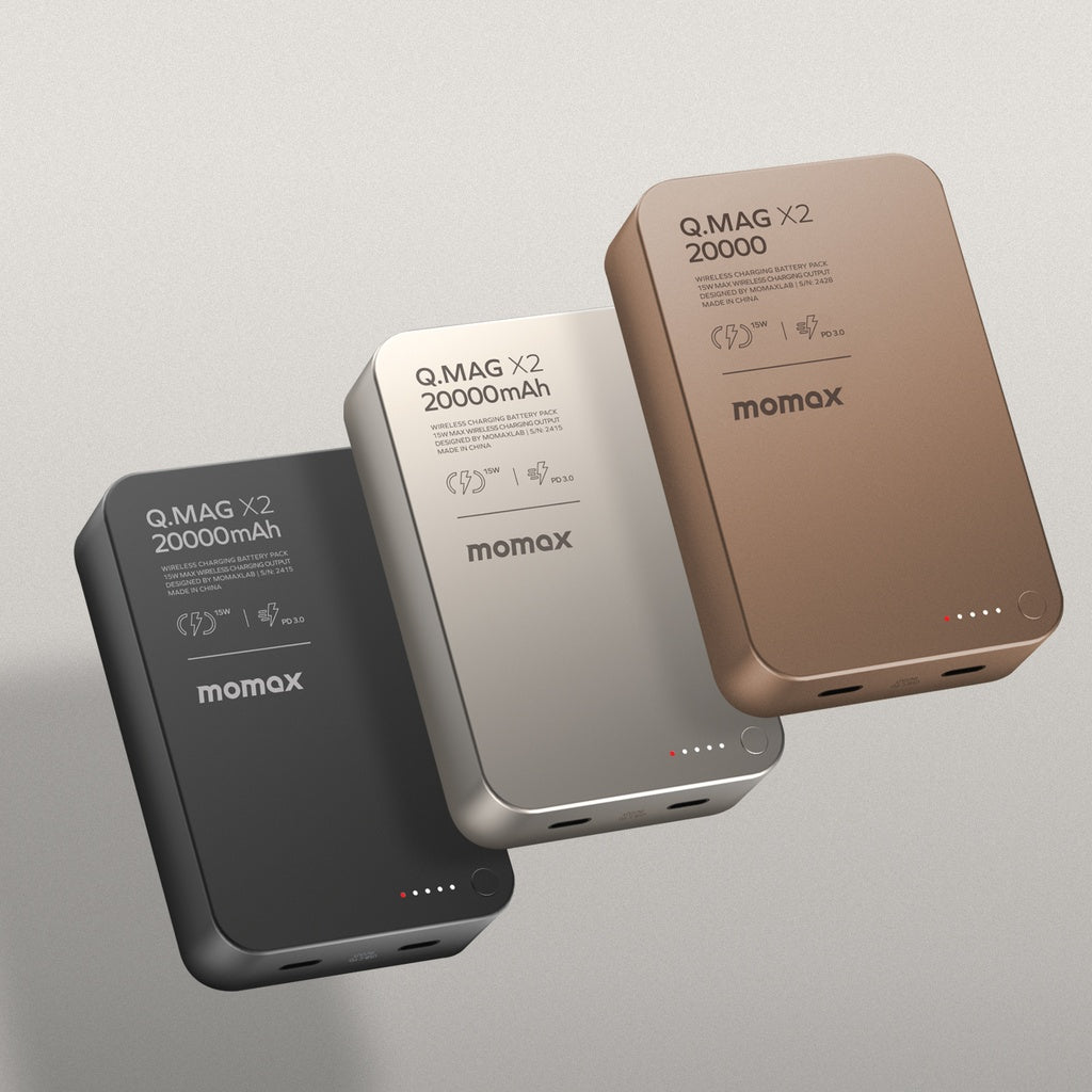 MOMAX Q.MAG X2 20000mAh GEN2 MAGSAFE WIRELESS POWER BANK