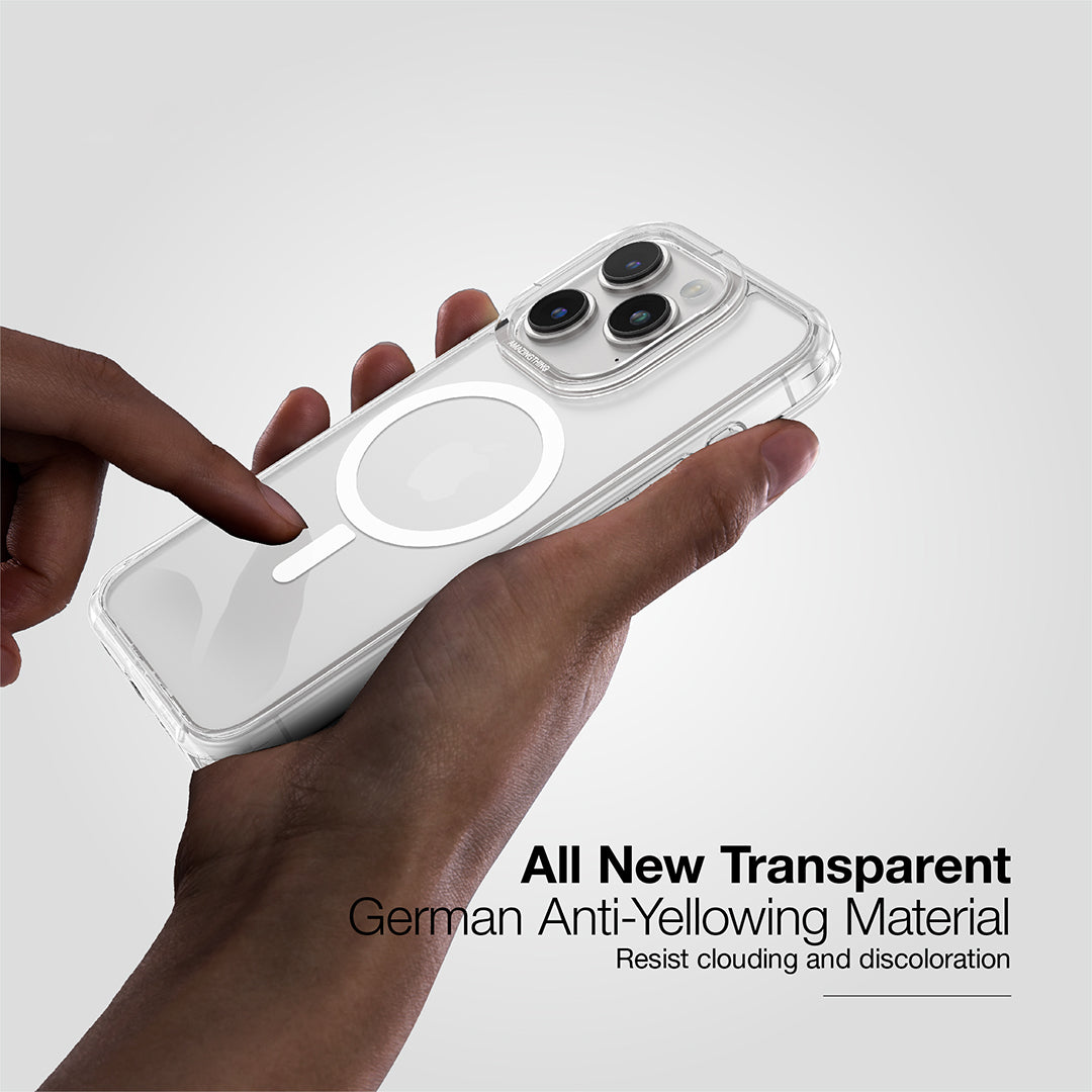 AMAZING THING MINIMAL MAGSAFE DROP PROOF CASE FOR IPHONE 15 6.7 PRO MAX 2023 TRANSPARENT