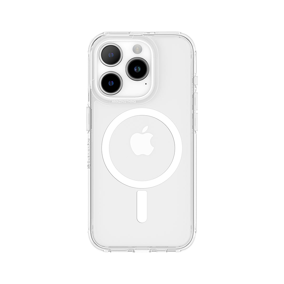 AMAZING THING MINIMAL MAGSAFE DROP PROOF CASE FOR IPHONE 15 6.7 PRO MAX 2023 TRANSPARENT