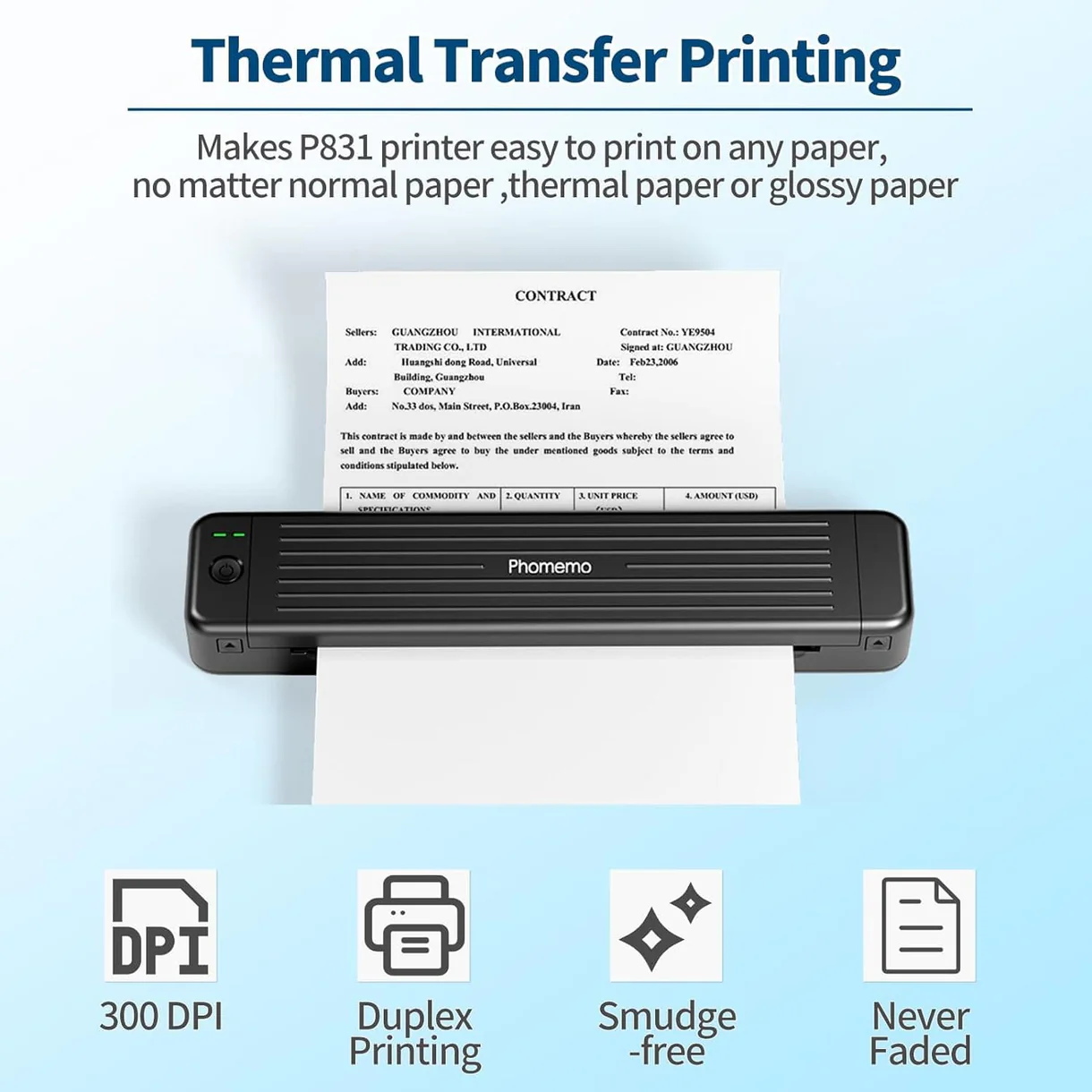 Phomemo P831 Bluetooth Portable Thermal Transfer Printer