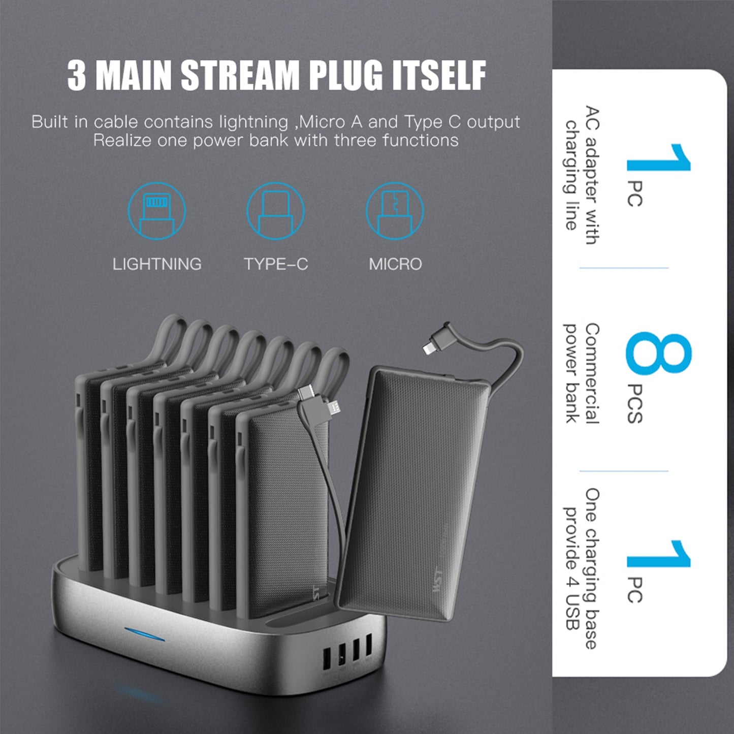 WST - POWERBANK 8 IN 1 DOCKING STATION MAGSAFE 10000MAH