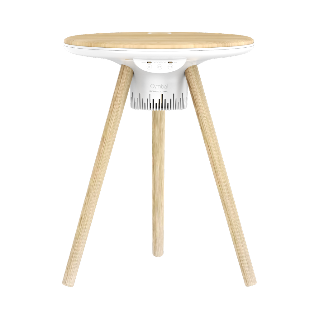 MOMAX CYMBAL COFFEE TABLE WITH LIGHTING EFFECTS , MAGNETIC CHARGING & WIRELESS SPEAKER