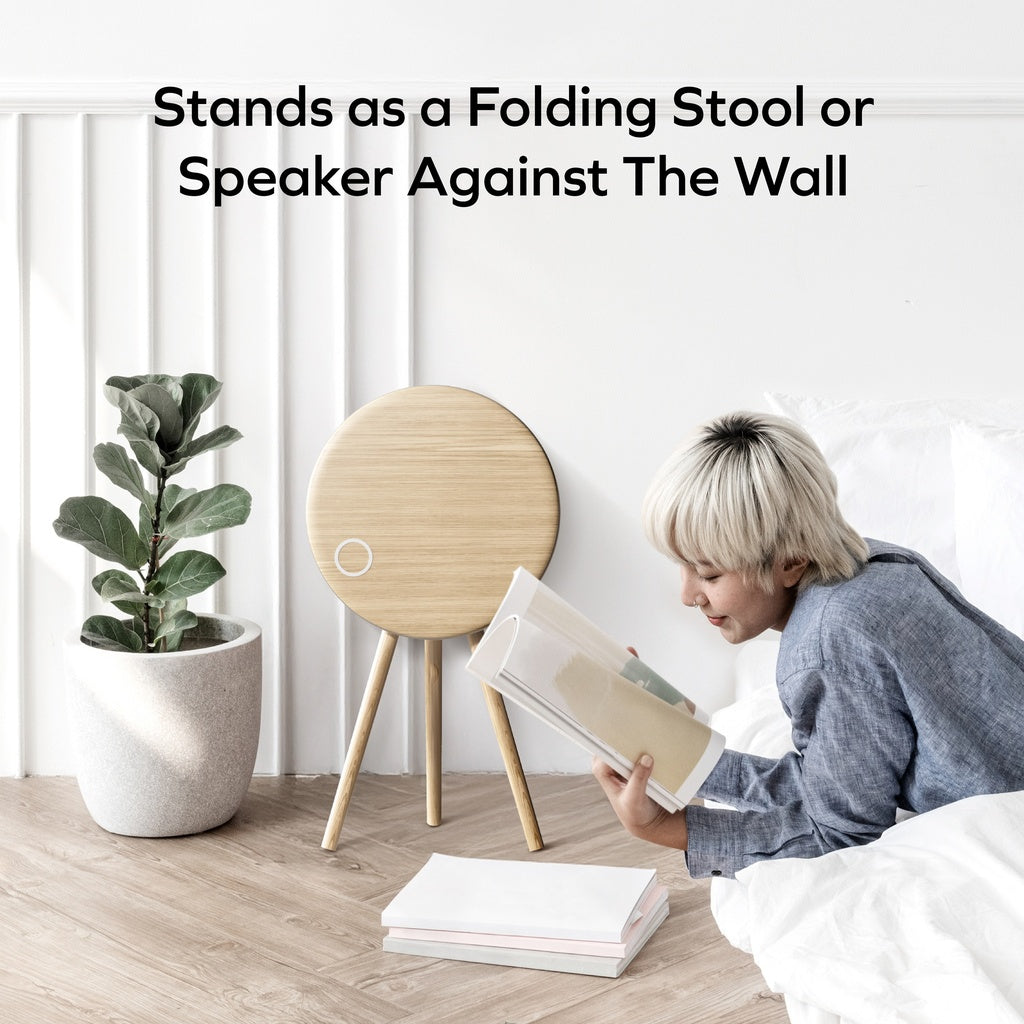 MOMAX CYMBAL COFFEE TABLE WITH LIGHTING EFFECTS , MAGNETIC CHARGING & WIRELESS SPEAKER