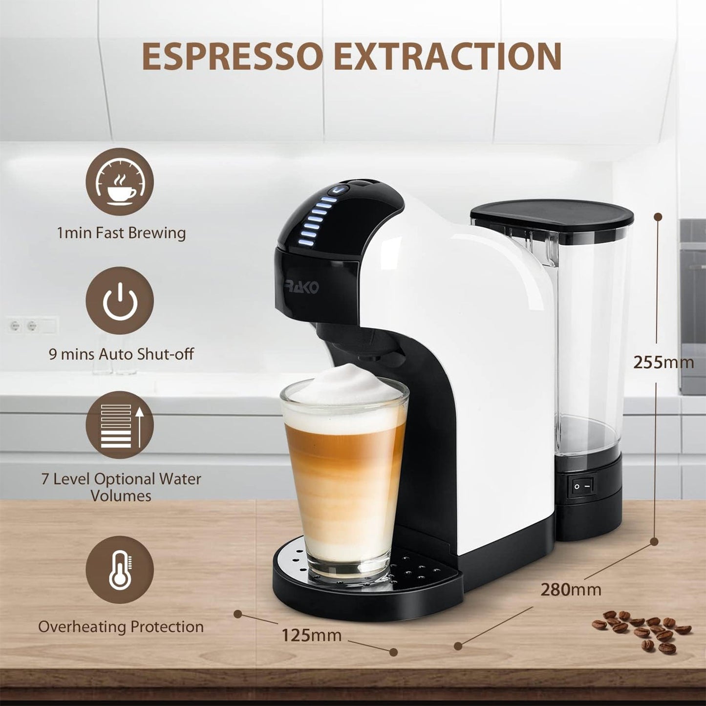 Rako Caffe 3 In 1 Coffee Maker