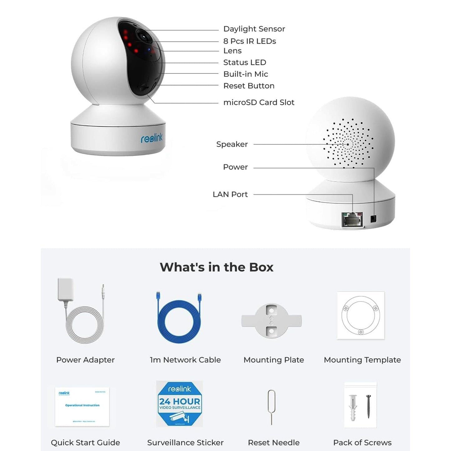 Reolink E1 (3MP)- Indoor Wi-Fi Security Camera