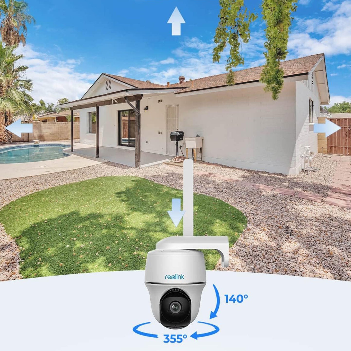 Reolink Go PT Plus+ Solar Panel Security Camera (White)