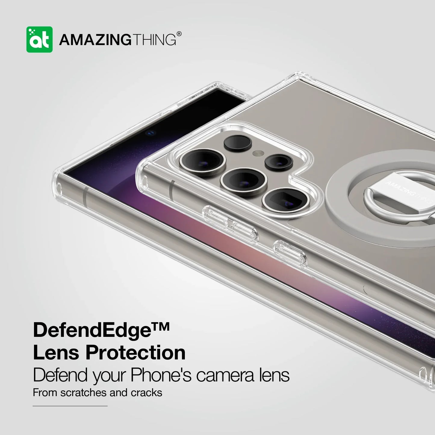 AMAZINGTHING MINIMAL GRIP RING SET CASE FOR SAMSUNG S24 ULTRA - GREY