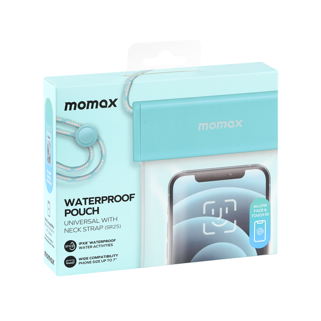 MOMAX WATERPROOF POUCH UNIVERSAL WITH NECK STRAP
