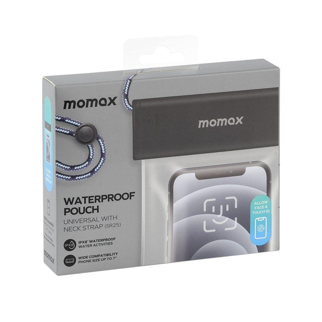 MOMAX WATERPROOF POUCH UNIVERSAL WITH NECK STRAP