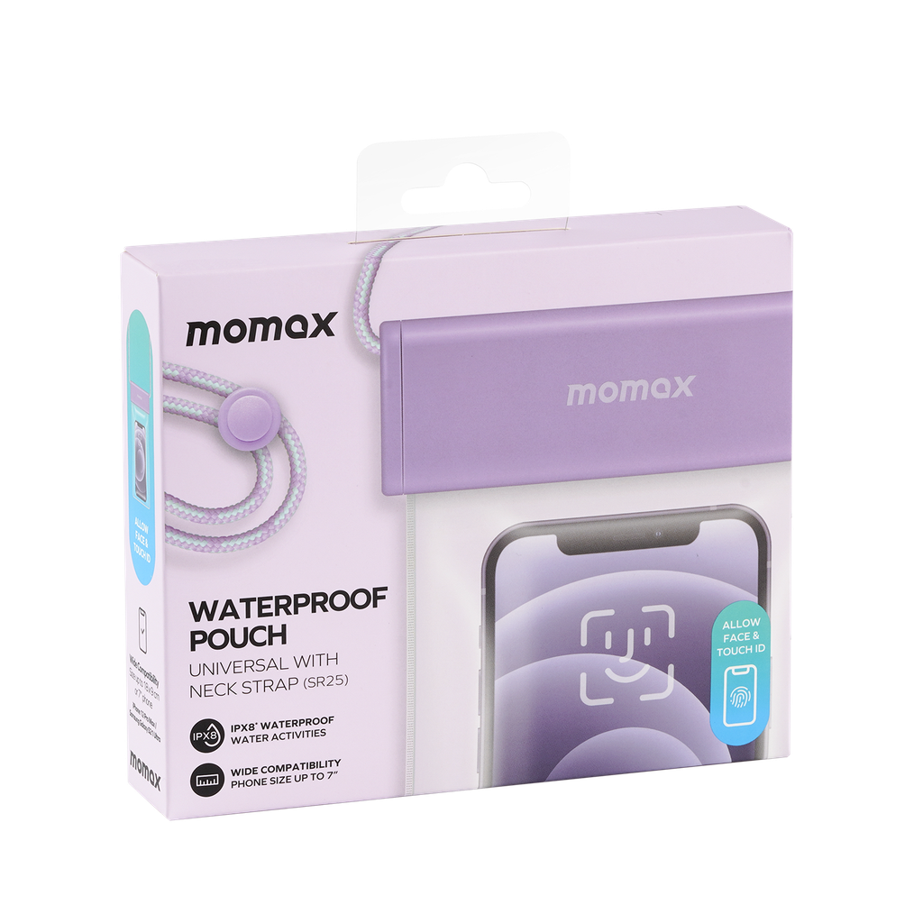 MOMAX WATERPROOF POUCH UNIVERSAL WITH NECK STRAP