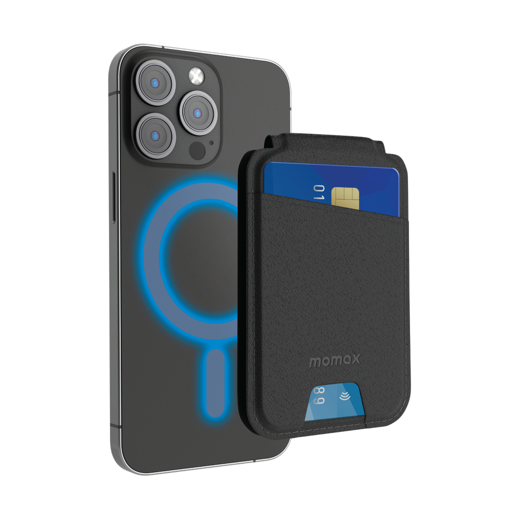 MOMAX 1-WALLET MAGNETIC CARD HOLDER WITH STAND