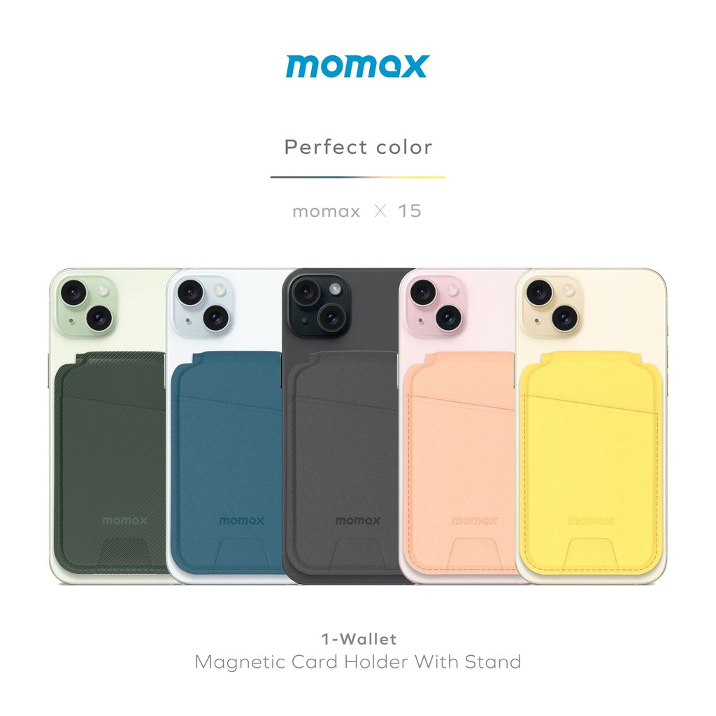 MOMAX 1-WALLET MAGNETIC CARD HOLDER WITH STAND