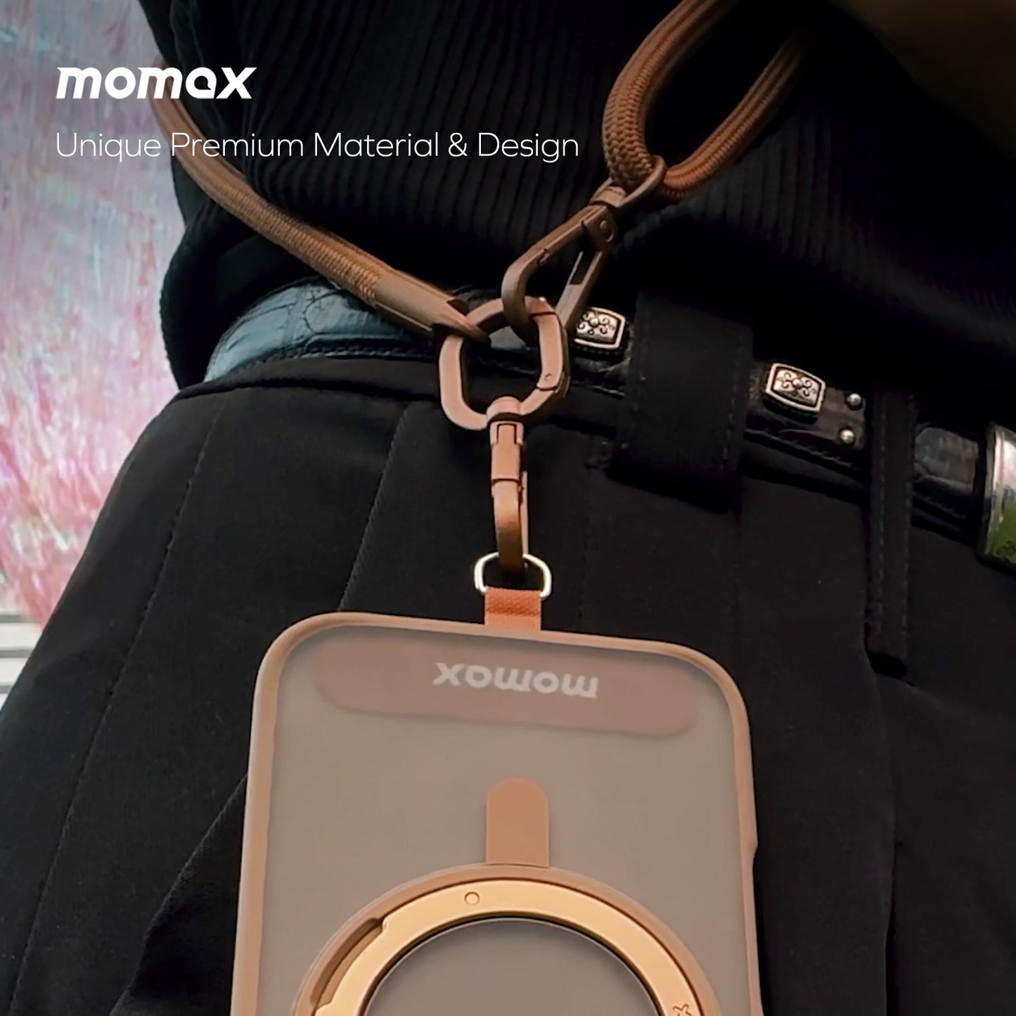 Momax Cord Cross-Body Phone Strap - Lanyard