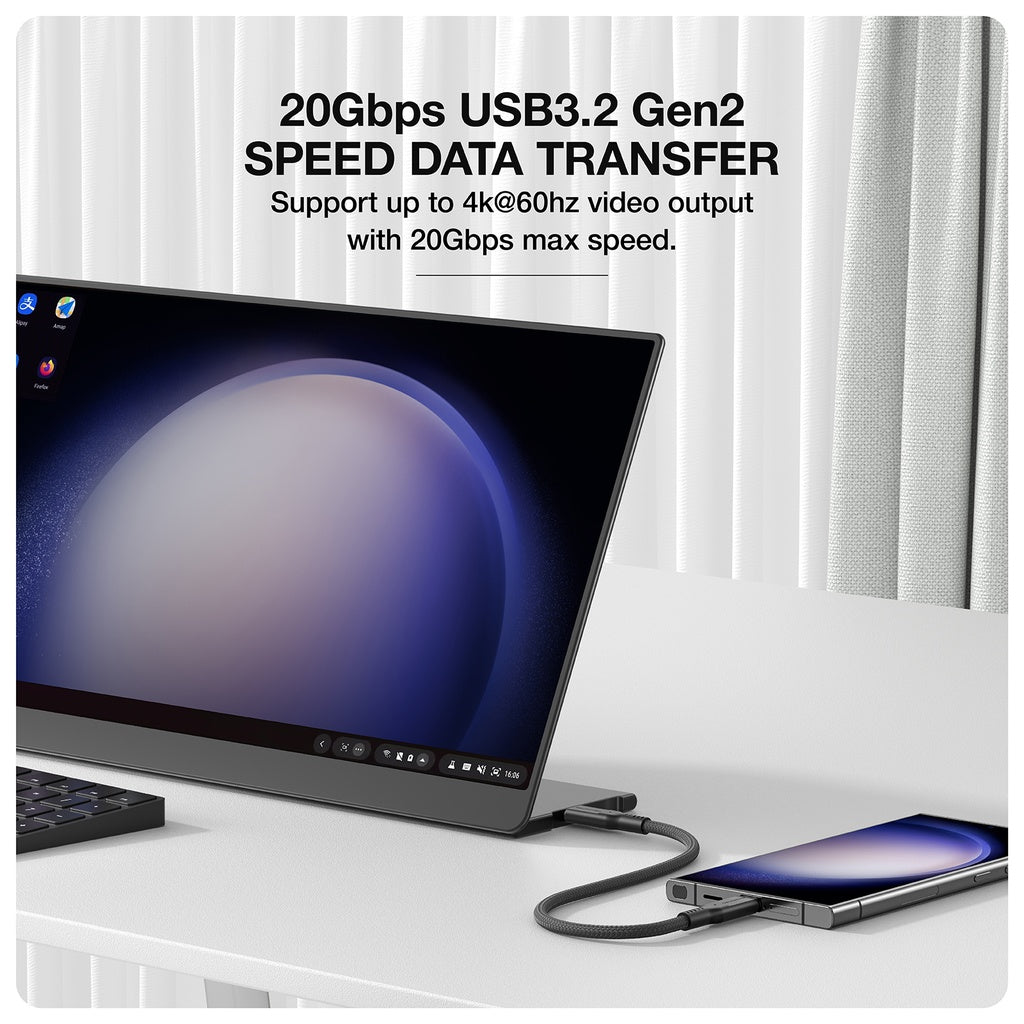AMAZING THING THUNDER PRO WITH HOLDER USB-C TO USB-C 5.0A 240W GEN2 0.2M CABLE