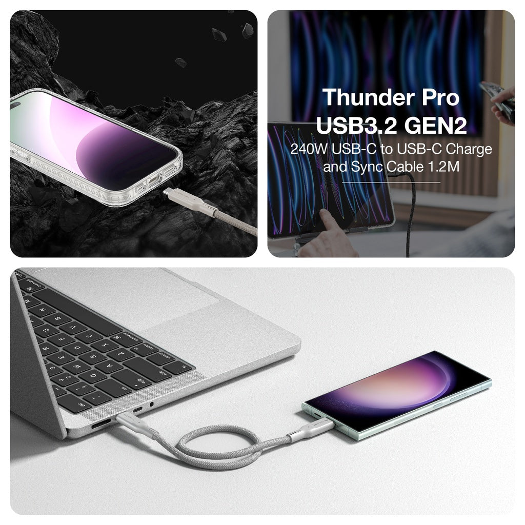 AMAZING THING THUNDER PRO USB-C TO USB-C 5.0A 240W GEN2 1.2M CABLE