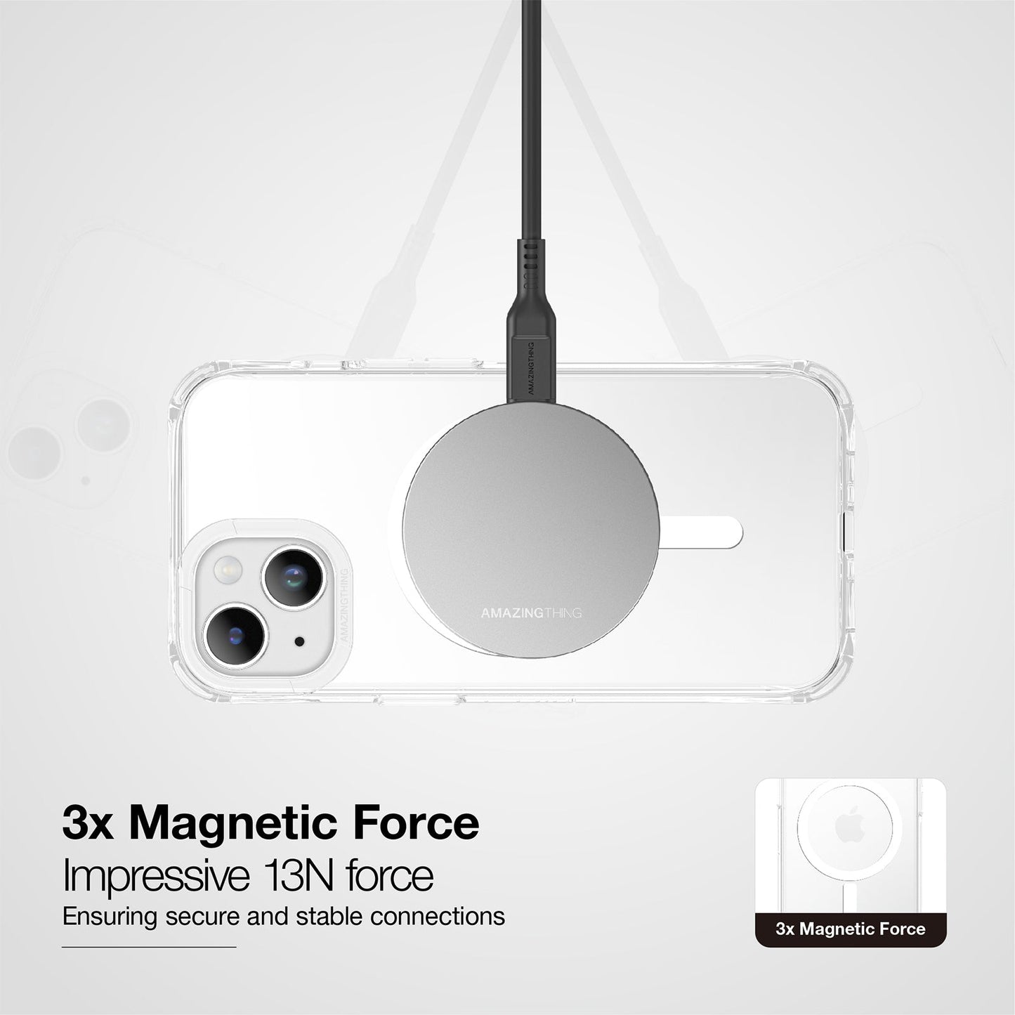 AMAZING THING TITAN EDGE MAGSAFE DROP PROOF CASE FOR IPHONE 15 6.1' / 6.7' 2023 FULL CLER