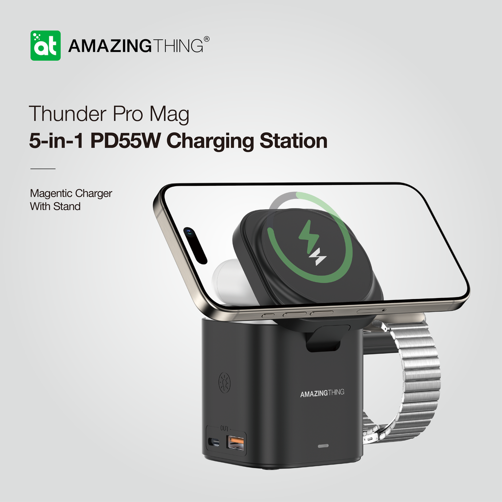 AMAZING THING THUNDER PRO MAG 5IN1 PD55W CHARGING STATION WITH STAND