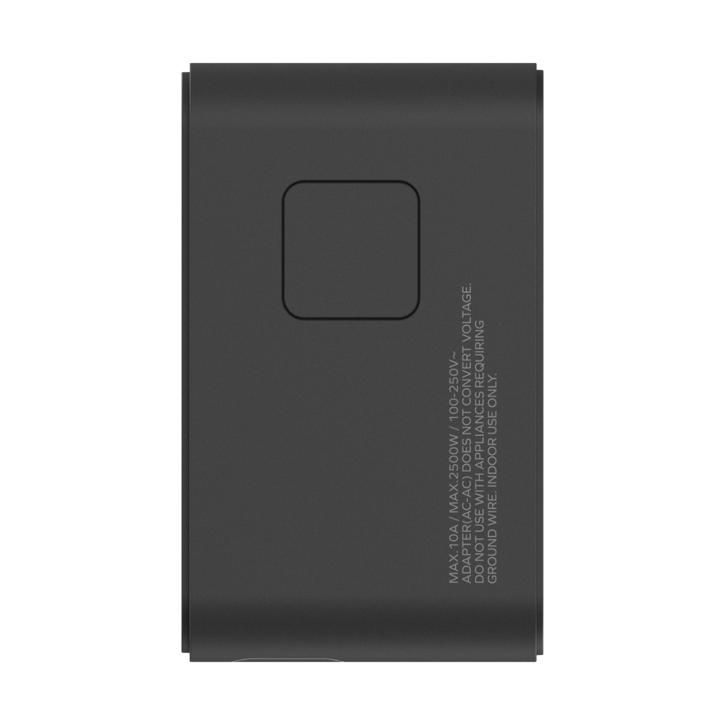 MOMAX 1-WORLD 70W GAN 3 PORT WITH BUILT-IN USB-C CABLE AC TRAVEL ADAPTOR