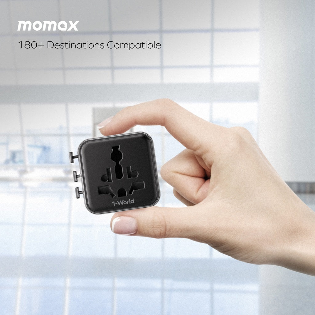MOMAX 1-WORLD 20W TRAVEL ADAPTOR