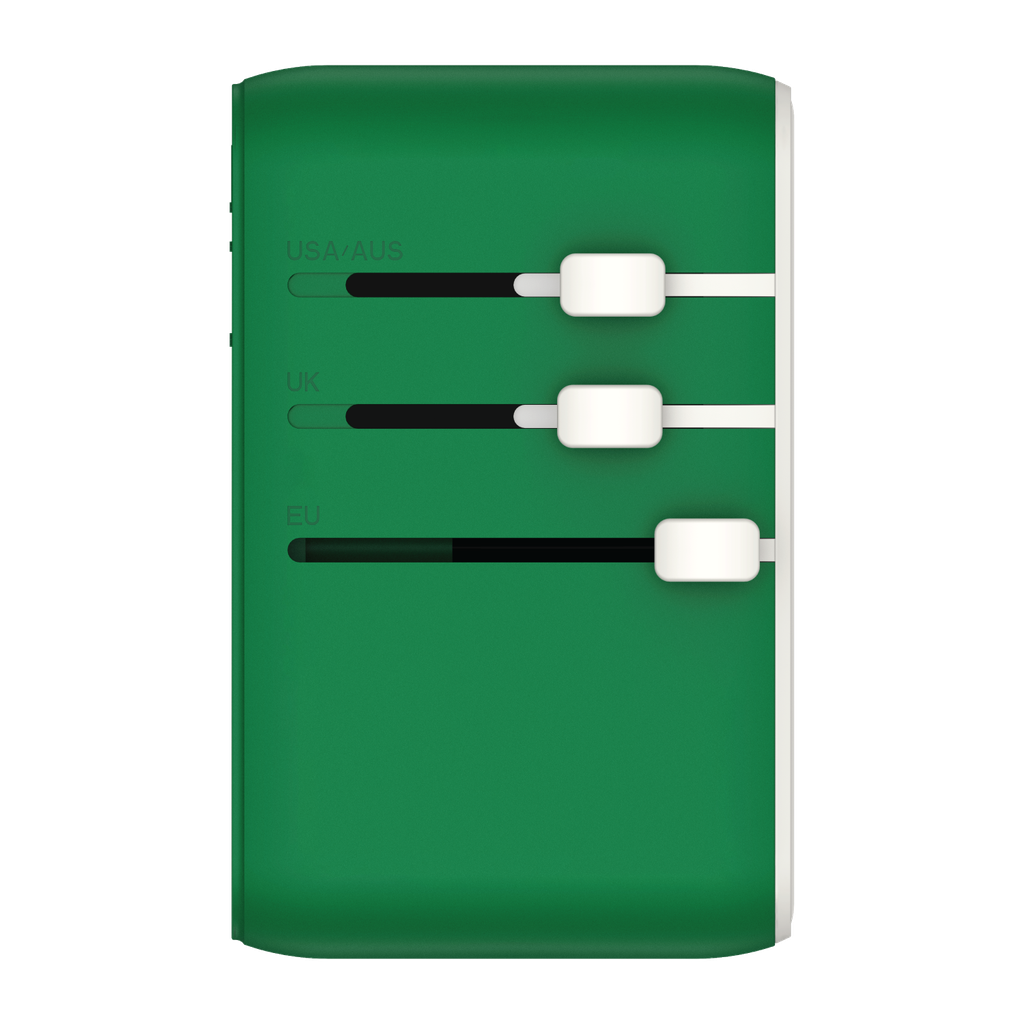 MOMAX 1-WORLD 25W 3 PORT WITH BUILT-IN USB-C CABLE AC TRAVEL ADAPTOR