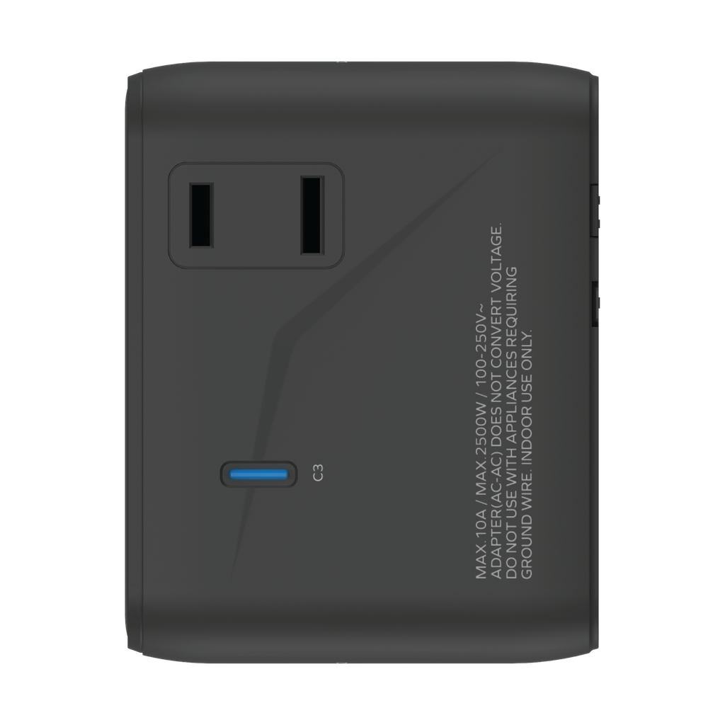 MOMAX 1-WORLD2 GAN 70W 5-PORT USB-C AC TRAVEL ADAPTOR