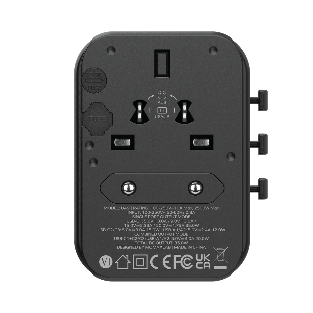 MOMAX 1WORLD PD35W 5 PORTS AC TRAVEL CHARGER