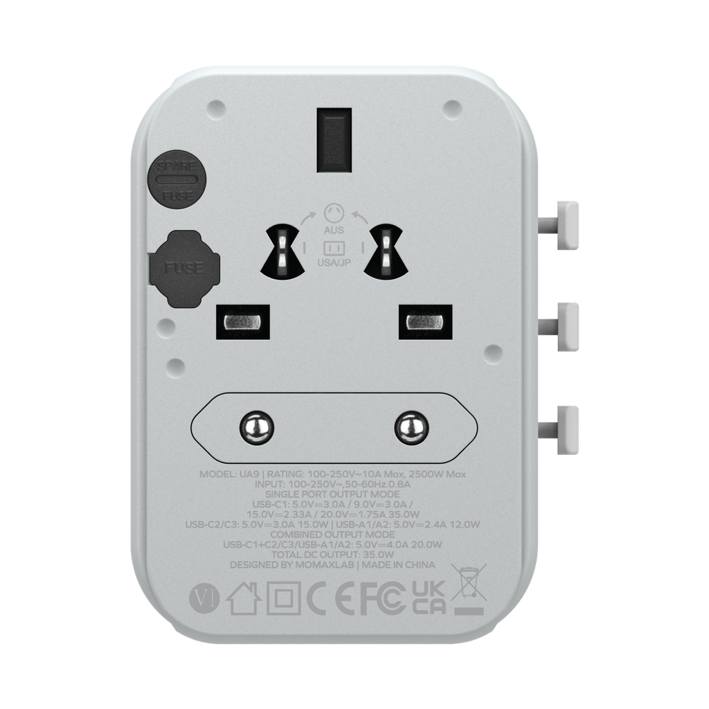 MOMAX 1WORLD PD35W 5 PORTS AC TRAVEL CHARGER