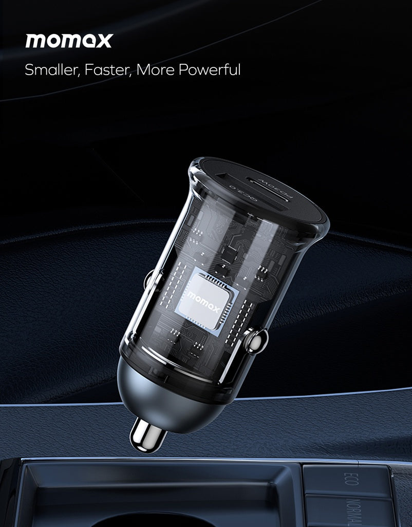 MOMAX MOVE 30W DUAL PORT CAR CHARGER