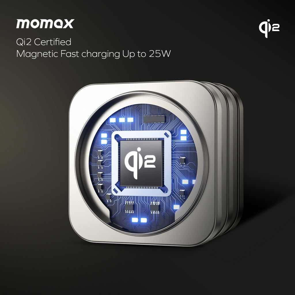 MOMAX Q2 MAG GO Qi 2 15W 3IN1 MAGNETIC WIRELESS CHARGING STAND
