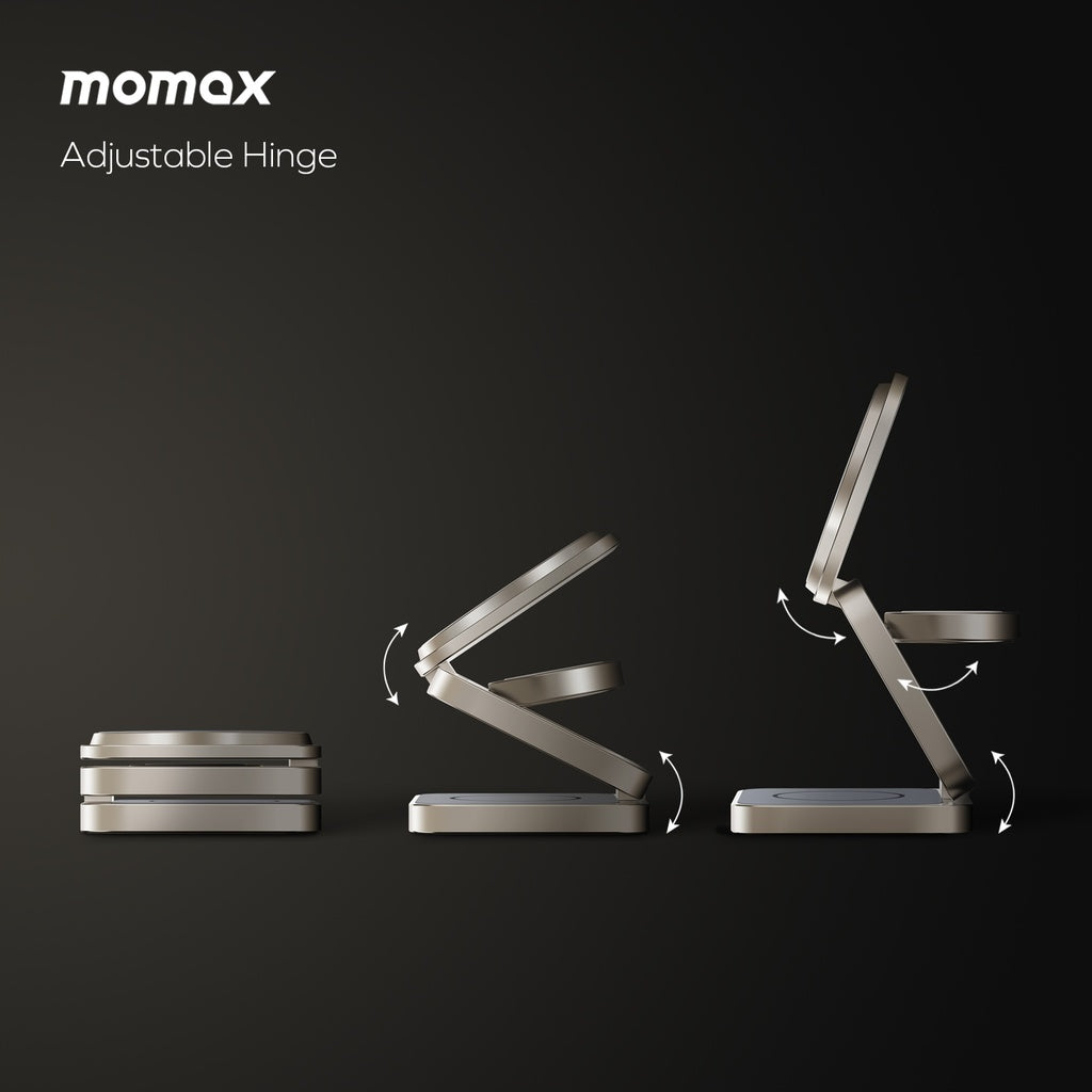 MOMAX Q2 MAG GO Qi 2 15W 3IN1 MAGNETIC WIRELESS CHARGING STAND