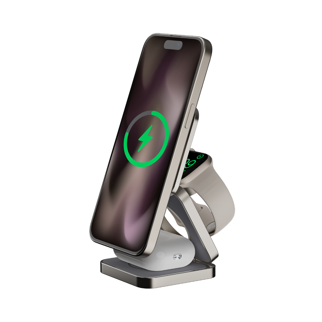 MOMAX Q2 MAG GO Qi 2 15W 3IN1 MAGNETIC WIRELESS CHARGING STAND