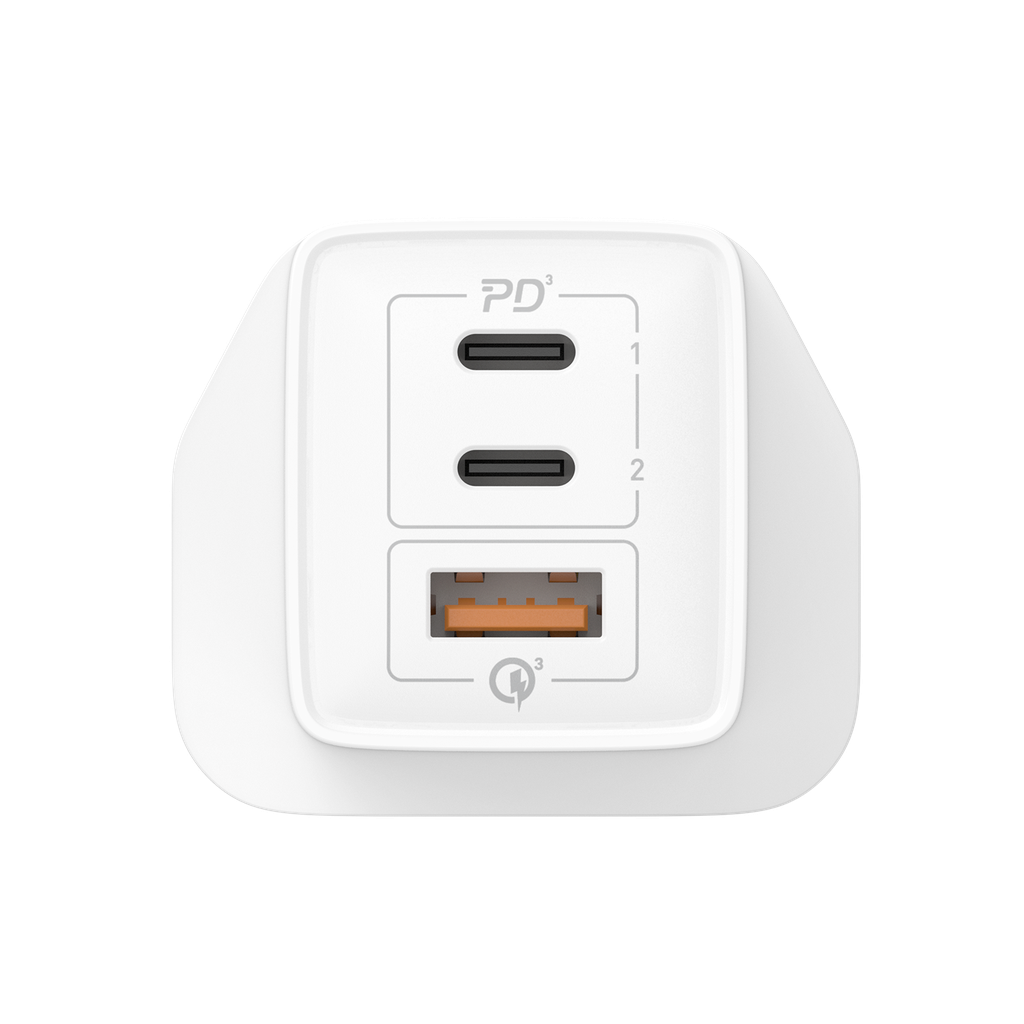 MOMAX ONEPLUG 67W 3 PORT GAN WALL CHARGER