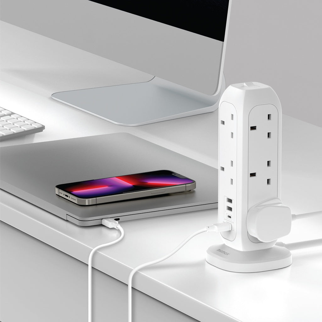 MOMAX ONEPLUG 11-OUTLET POWER STRIP WITH USB