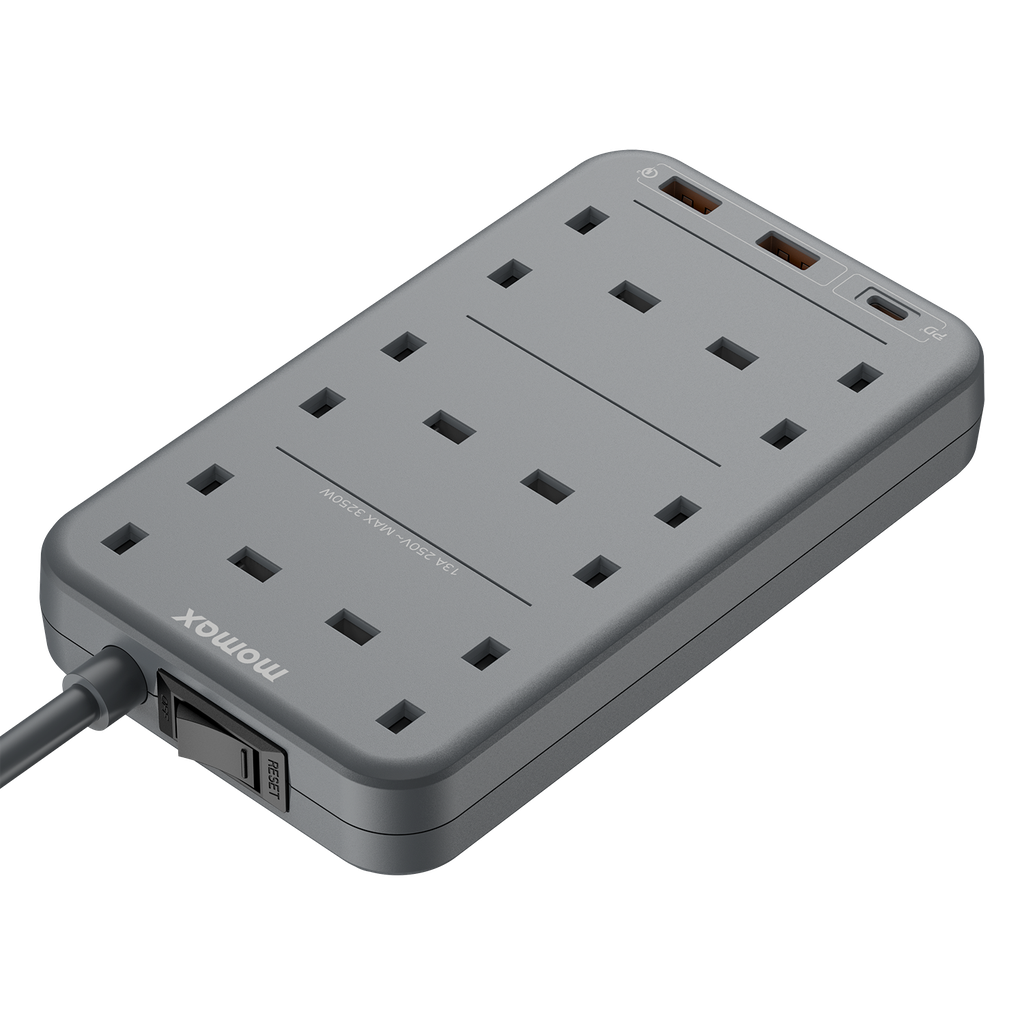 MOMAX ONEPLUG 6 OUTLET CUBE EXTENSION SOCKET WITH US