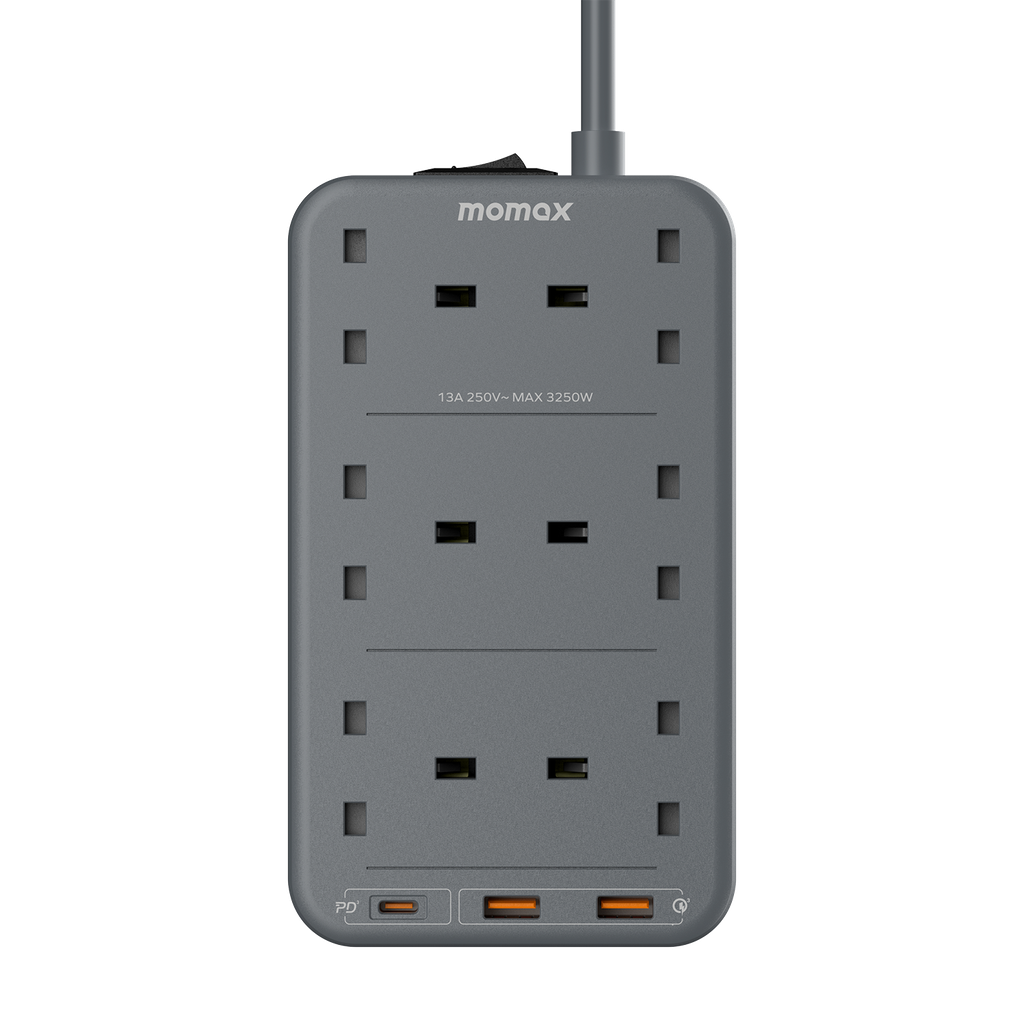 MOMAX ONEPLUG 6 OUTLET CUBE EXTENSION SOCKET WITH US