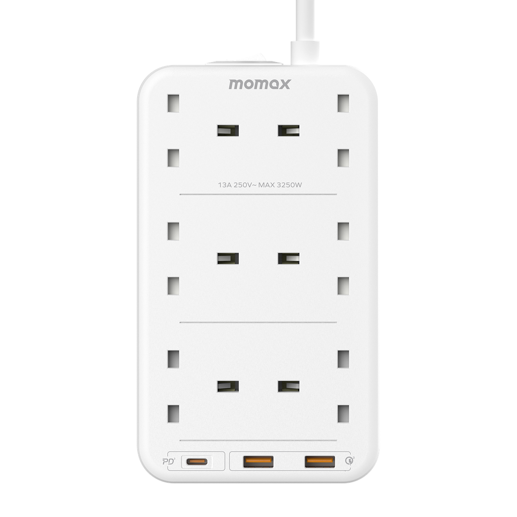MOMAX ONEPLUG 6 OUTLET CUBE EXTENSION SOCKET WITH US