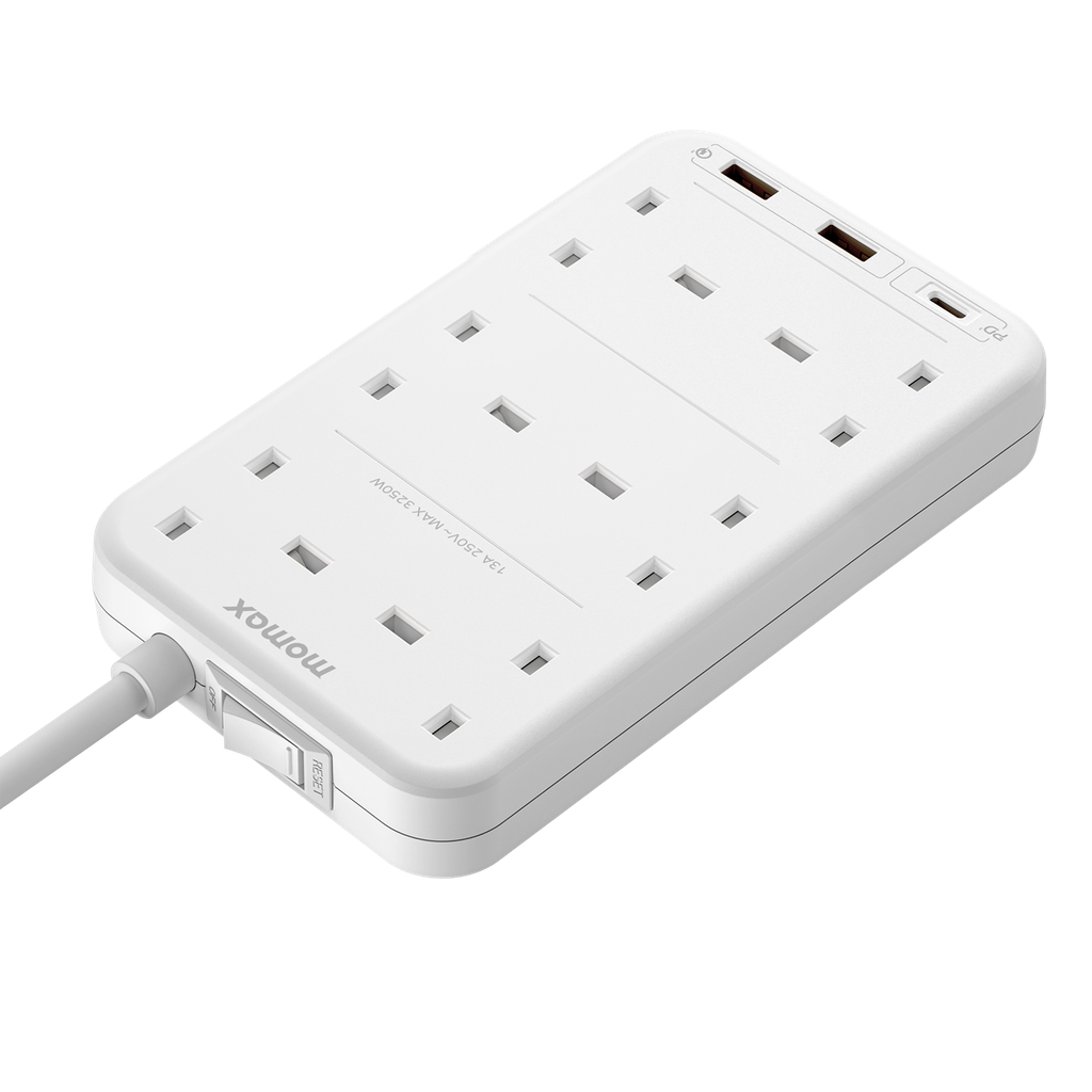 MOMAX ONEPLUG 6 OUTLET CUBE EXTENSION SOCKET WITH US