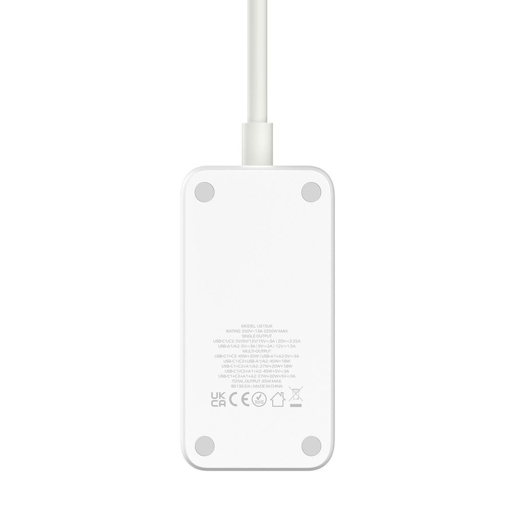 MOMAX ONEPLUG 65W GAN EXTENSION CORD WITH USB