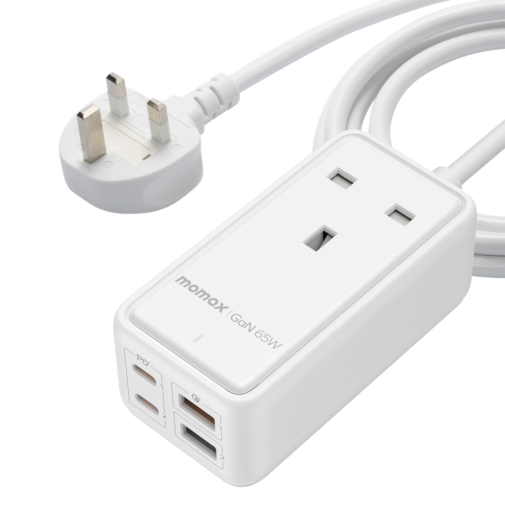MOMAX ONEPLUG 65W GAN EXTENSION CORD WITH USB