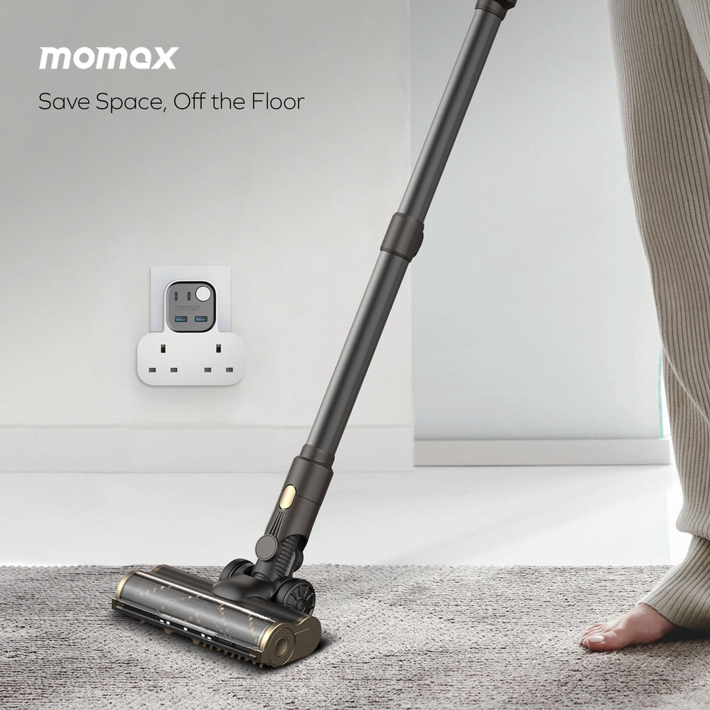MOMAX 1-CHARGER WORK FLOW T-SHAPED EXTENTION 2 SOCKET WITH USB