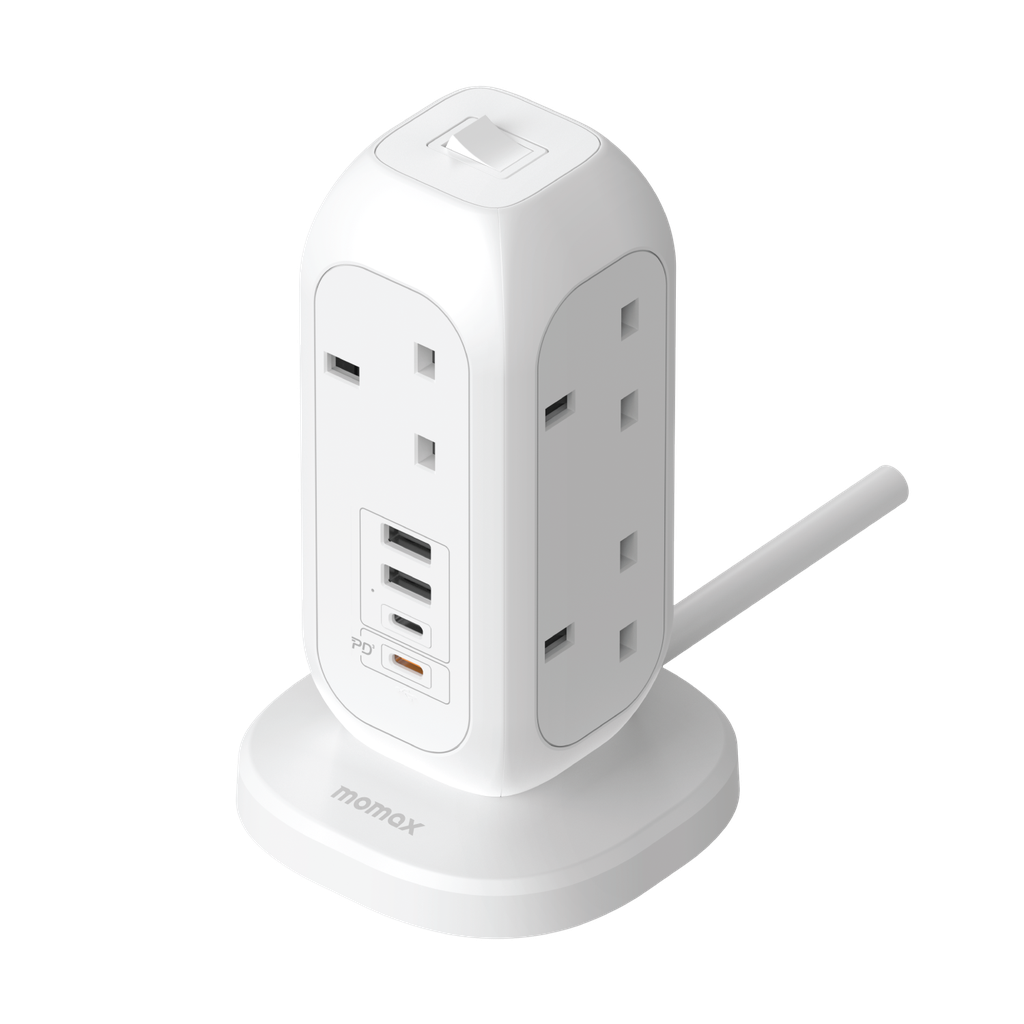 MOMAX ONEPLUG 7-OUTLET POWER STRIP WITH USB