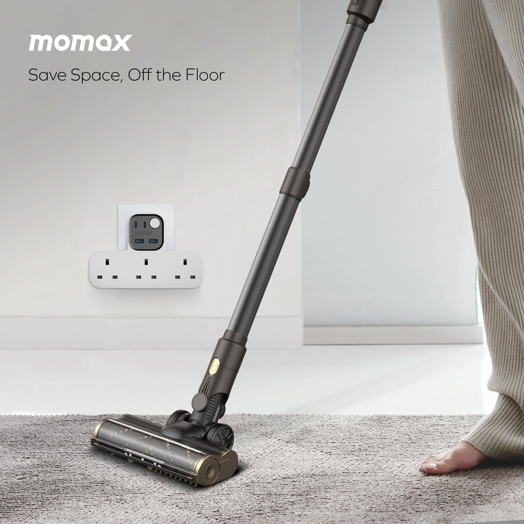 MOMAX 1-CHARGER WORK FLOW T-SHAPED EXTENTION 3 SOCKET WITH USB