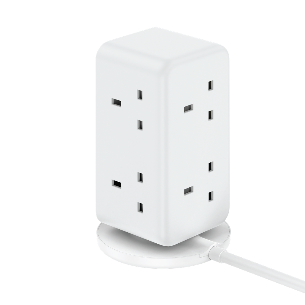 MOMAX 1-CHARGE WORK FLOW 6-OUTLET DIGITAL DISPLAY POWER TOWER WITH USB
