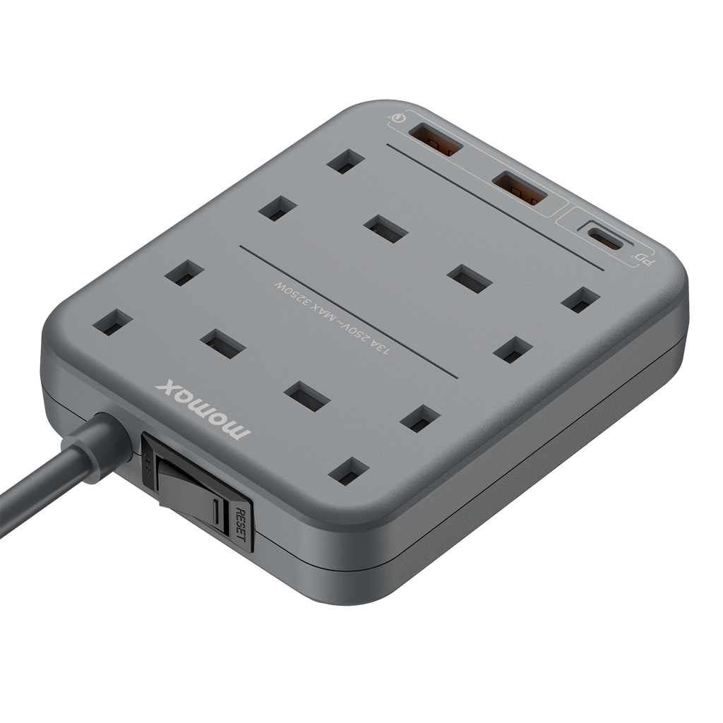 MOMAX ONEPLUG 4 OUTLET POWER STRIP WITH USB