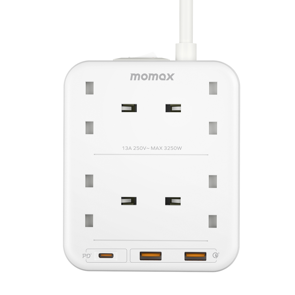 MOMAX ONEPLUG 4 OUTLET POWER STRIP WITH USB