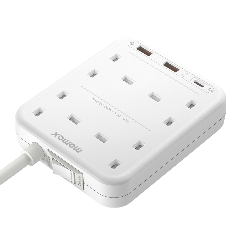 MOMAX ONEPLUG 4 OUTLET POWER STRIP WITH USB