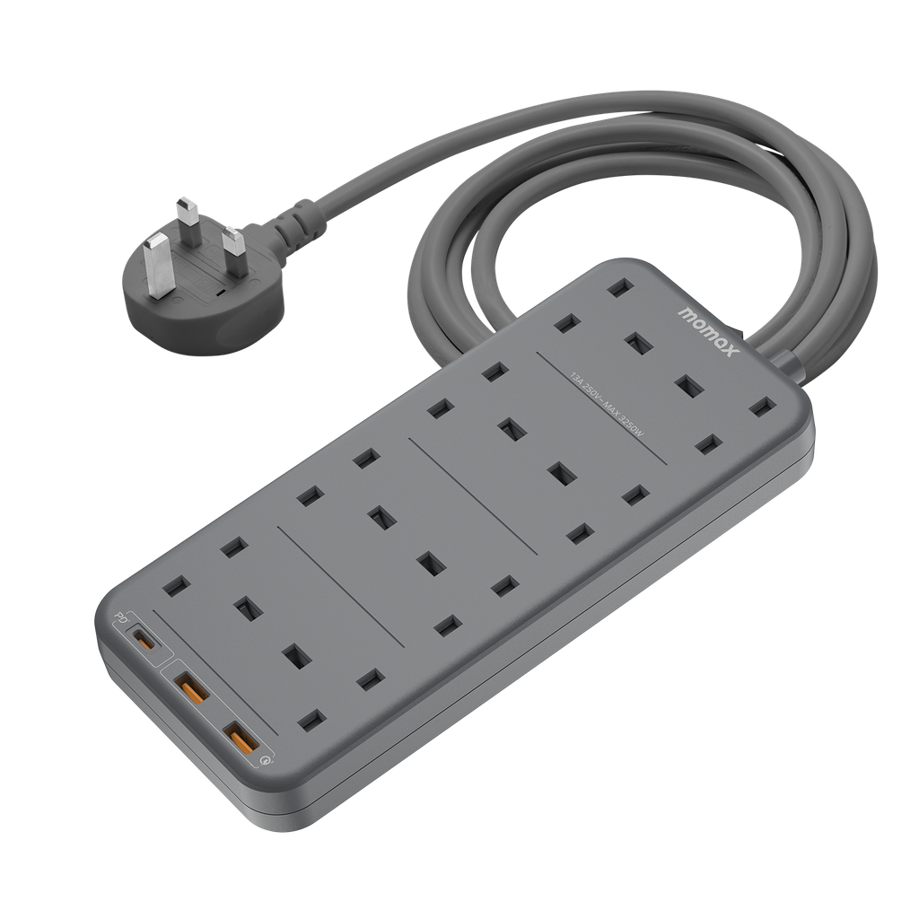 MOMAX ONEPLUG 8 OUTLET POWER STRIP WITH USB