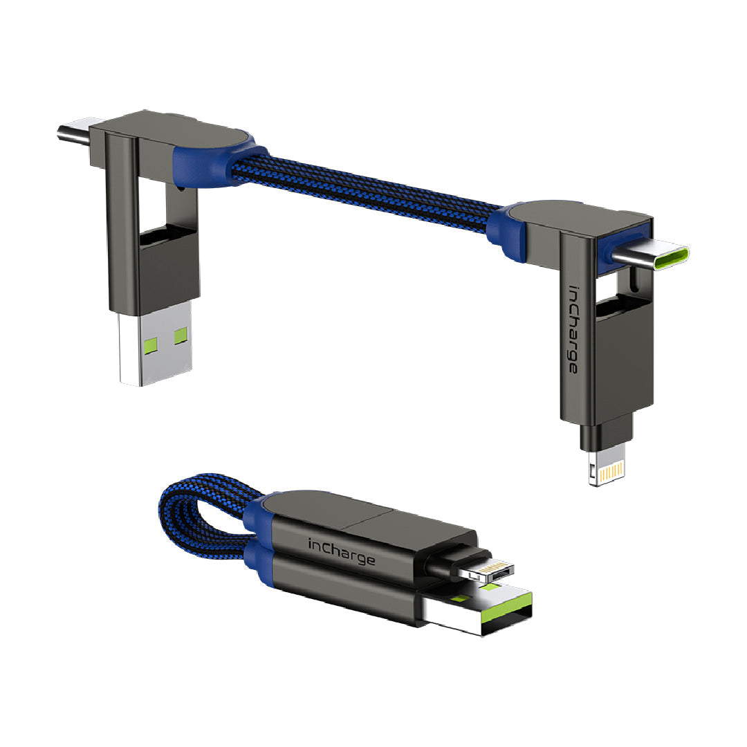 Rolling Square InCharge X 100W 6 in 1 Charging Cable 0.25ft